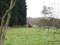 Triebwagen 187 001 (ex. GHE T1) bei der Scheinanfahrt zwischen dem Haltepunkt Sternhaus Haferfeld und dem Bahnhof Sternhaus Ramberg